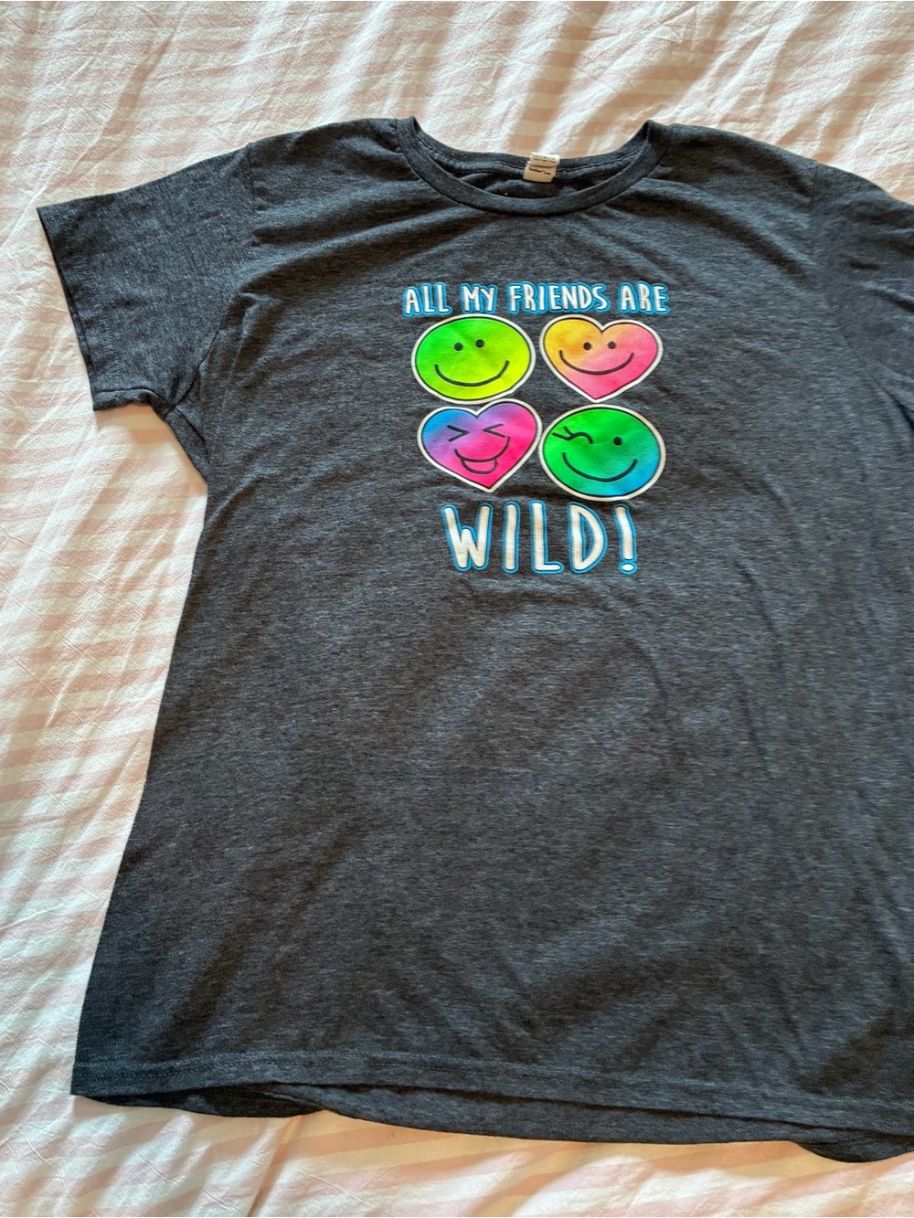 Women’s Graphic Tee - Charcoal 'All My Friends Are Wild!'